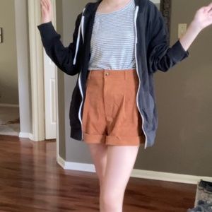 Oversize Black Hoodie Comfy Zip-Up Drawstring